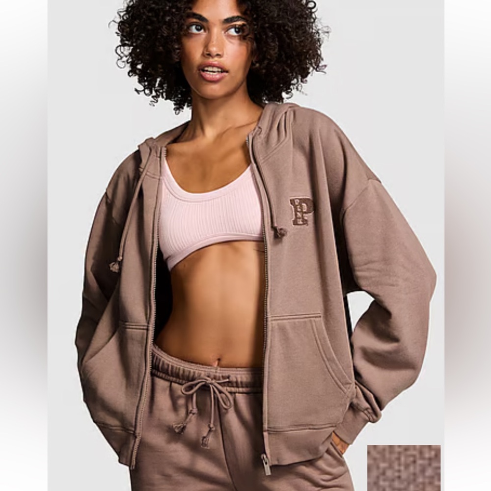 PINK Victoria's Secret Brown Oversized Hoodie